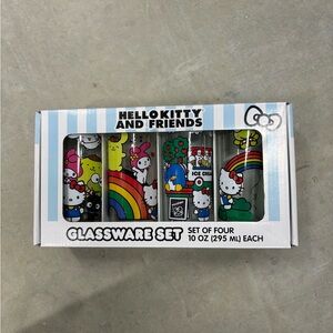 Rare!  Hello Kitty 4-piece 10oz‎ drinking glass set 2024